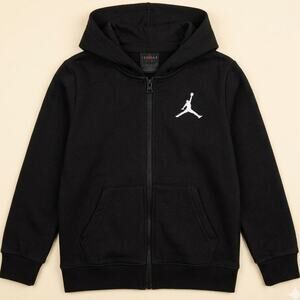 Nike Jordan Boys Full Zip Hoodie Sweatshirt Black Size 7